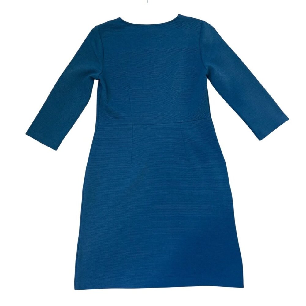 NWT Boden Women's Blue Bronte Ottoman 3/4 Sleeve Pockets Dress Size 6P - Picture 4 of 9